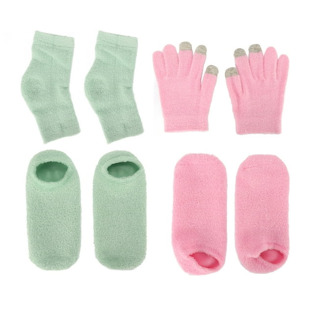 Gel Hidratante Calcetines, Gel Hidratante Calcetines Manos Pies Cuidado De La Piel Suavizar Reparación Seco Agrietado Reutilizable Cómodo Talón Mangas Para Belleza