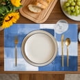 thumbnail image 4 of Blue Geometric Placemats Set of 4, Watercolor Ombre Modern Abstract Art Placemats for Dining Table, Place Mats for Kitchen Tabletop, Waterproof Wipeable Dining Table Mats Set, 4 of 9