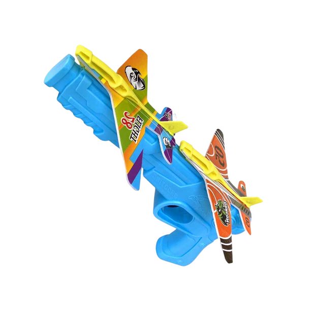 Bewildely 10/2 uds, avión de catapulta de juguete, modelo de un clic, lanzador de esponja, avión, tiro, rotonda, regalos para niños, niñas y Juguetes