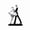 B silver, variant on ANXPTIME Ballerinas Figurines Tabletop Decorations Resin Ballet Dancer Statue Sculpture