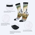 thumbnail image 3 of Four Seasons Universal Socks (2 Pairs) - Nature-Themed Landscape Design with Mountains & Grass Unisex Trendy Mixed Color Socks Perfect for All Seasons, 3 of 5