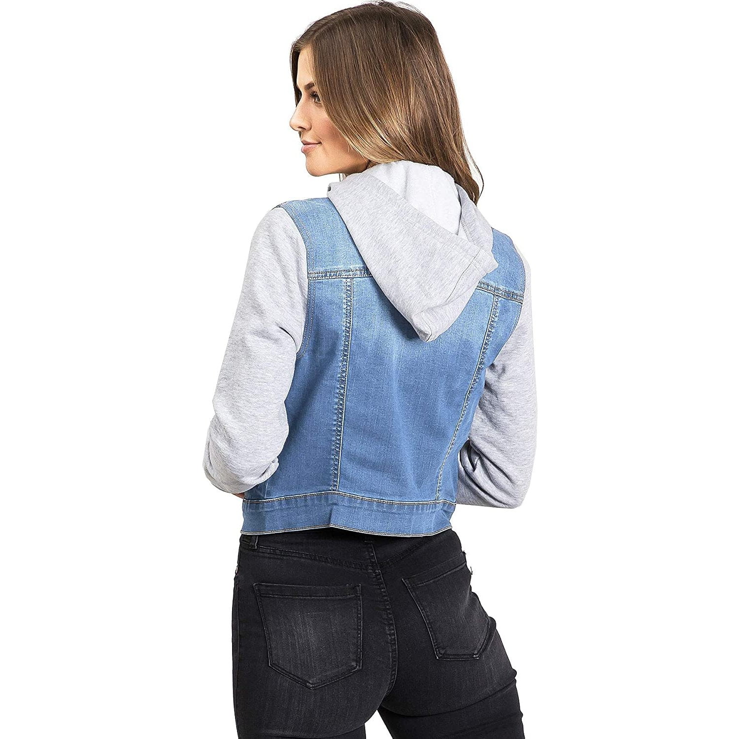 Wax Jean Fleece Sleeve and Hood Denim 