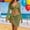 C Army Green, variant on HAPIMO Women's 4-Piece Swimwear Set - Two Piece Bikini Set & Tie Front Long Sleeve Crop Cover Up & Wrap Skirt Summer Tropical Beach Vacation Bathing Suit Pink S