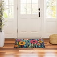 thumbnail image 3 of Yayeee Doormat for Indoor Entrance 32" x 20" Non Slippery Floor Rug, Orange Colorful Flowers, 3 of 8