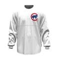 thumbnail image 2 of Women's Fanatics White Chicago Cubs Baseball Stitch Spirit Jersey Long Sleeve T-Shirt, 2 of 5