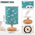 thumbnail image 3 of Small Table Lamp LED Bedside Nightstand Lamps with Fabric Shade Decor Desk Lamp for Living Room Bedroom Office Cute Skull Bone Flower, 3 of 7
