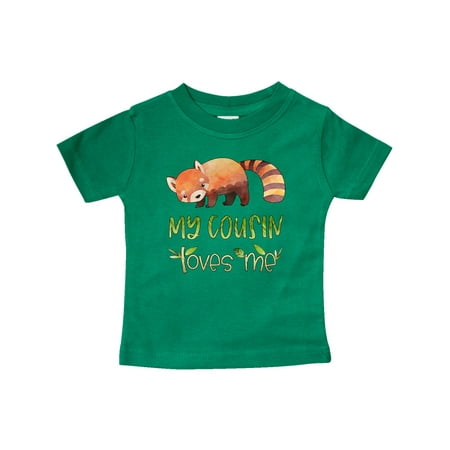 

Inktastic My Cousin Loves Me Cute Red Panda Gift Baby Boy or Baby Girl T-Shirt