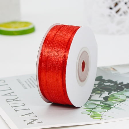 Xiao Hua Ribbon Roll -1 piece red 0.12 inch wide, 91 meter long craft ribbon set, used for gift wrapping, bookmark ribbons, party decorations, and hair accessory making ribbons