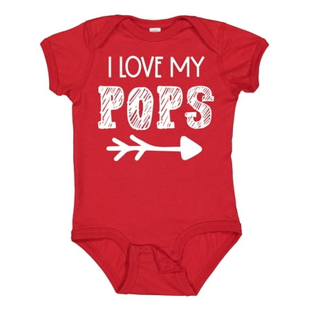

Inktastic I Love My Pops with Arrow Gift Baby Boy or Baby Girl Bodysuit