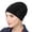 Black, variant on Women Solid Rose Flower Stretch Beanie Hat Headwear Hairband Turban Headwrap Cap