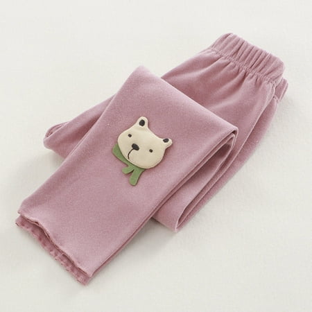 

Toddler Kids Baby Girls Cotton Prints Lined Warm Leggings Stretchy Thick Tights Pants