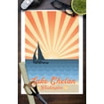 thumbnail image 3 of Chelan, Washington, Lake Chelan, Beach Scene with Rays and Sunset (9x12 Wall Art Print, Home Decor), 3 of 3