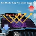 thumbnail image 4 of Uorisanigo Windshield Sun Shade, Purple Mandala Visor Shield Cover for Wrangler TJ JK JKU JL JLU,UV Ray & Heat Block Auto Shades, Sun Shade Windshield Cover for Jeep, 4 of 7