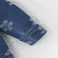 thumbnail image 6 of MEZZALL Girls Denim Jacket Long Sleeve Embroidered Stand Collar Casual Summer Coat For Baby Toddler Infants Daily Wear Soft / 12-18 Months, 6 of 8