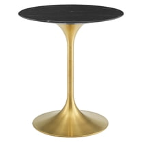 Dining Table, Round, Artificial Marble, Metal Steel, Gold Black, Modern Contemporary Urban Design, Kitchen Room Cafe Bistro Restaurant Hospitality