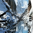 thumbnail image 3 of Designart "Glacier Ice Blue silence III" Landscapes Oversized Wall Clock, 3 of 5