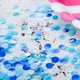 thumbnail image 4 of Juego de decoración de fiesta de 22 paquetes con abanicos de papel colgantes, flores de pompones, banderines triangulares, guirnaldas, lunares y confeti de papel para nacimiento, 4 of 4