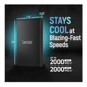 Lexar ARMOR 700 2TB USB 3.2 Gen 2x2 Portable SSD with IP66 Water and Dust Protection (Black)