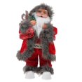 thumbnail image 1 of Electric Musical Santa Claus Christmas Statue, Adorable Moving Xmas Ornament for Holiday Decor, Battery Operated Miniature Decoration for Window or, 1 of 5