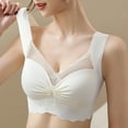 thumbnail image 6 of HOWPAY Wireless Bras for Women Push up No Underwire Supportive Full Coverage Sports Pullover Bralettes Stretch Comfortable Soft Underwear Beige L, 6 of 6