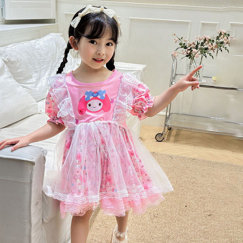 2024 Kids Girls Lolita Summer Dress Sanrios Anime My Melody Kuromi Cute  Birthday Princess Dresses Fashion Tutu Vestidos Dress FGS - Walmart.ca