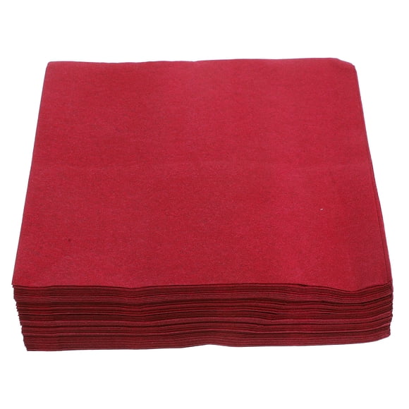 OULII 50 Serviettes de Réception de Mariage Rouge Foncé Absorbantes pour Usages à Domicile Événements Formels