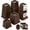 Brown, variant on Utopia Bedding 8 Piece Premium Adjustable Furniture Risers (4 High and 4 Short) - Heavy Duty Riser with Strong Space Saving for Beds, Tables, Chairs or Sofas (3, 5 or 8 Inch) - Red Brown