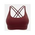 thumbnail image 6 of Womens Meduim Impact Sports Bras Criss Cross Back Sexy Running Bra Workout Running Crop Tops Longline Yoga Bra, 6 of 7