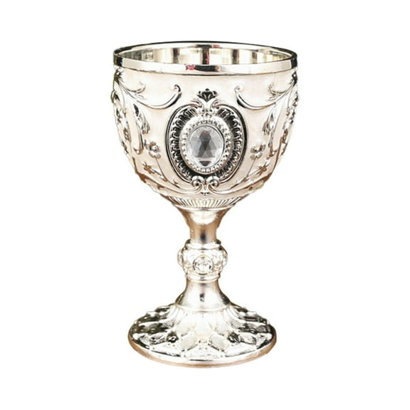 Clearance! Metal Vintage Chalice Shot Glass, Dienrx Vintage Medieval Goblet Drinking Glass Party Supplies Handmade Novelty Engraving Metal Wine Cup Desktop Decoration