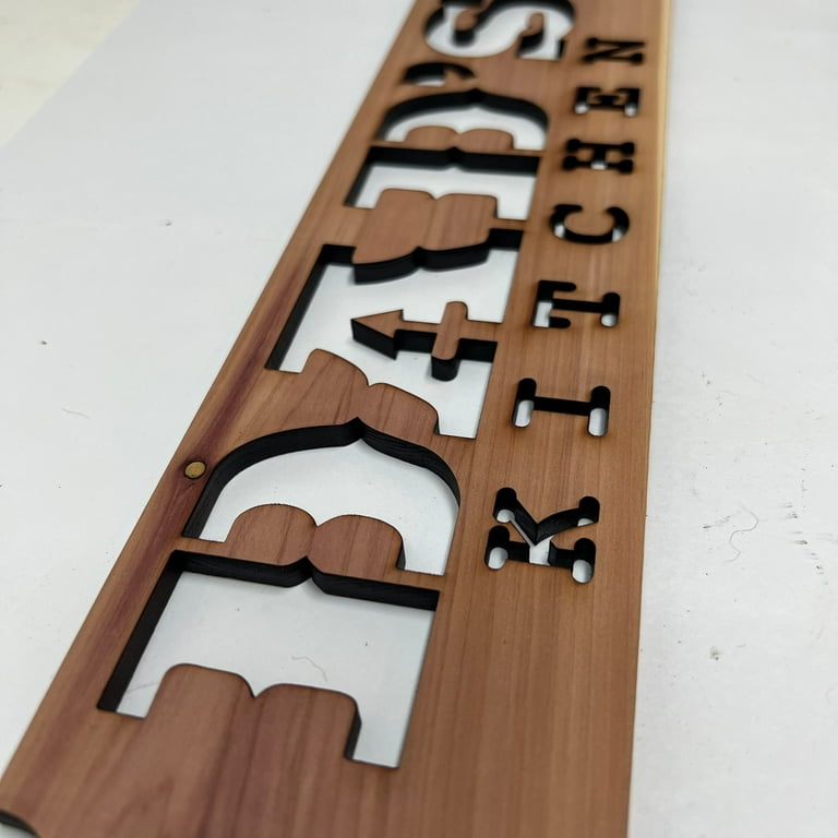 Dad's Kitchen CEDAR Sign 3X15in
