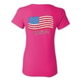 thumbnail image 1 of Awkward Styles USA Ladies Shirt Memorial Day Pro America Heart T shirt for Her Stripes and Stars American Flag Gifts Pro America Lovers T shirt for Women USA Flag Gifts USA Print on the Back Only, 1 of 4