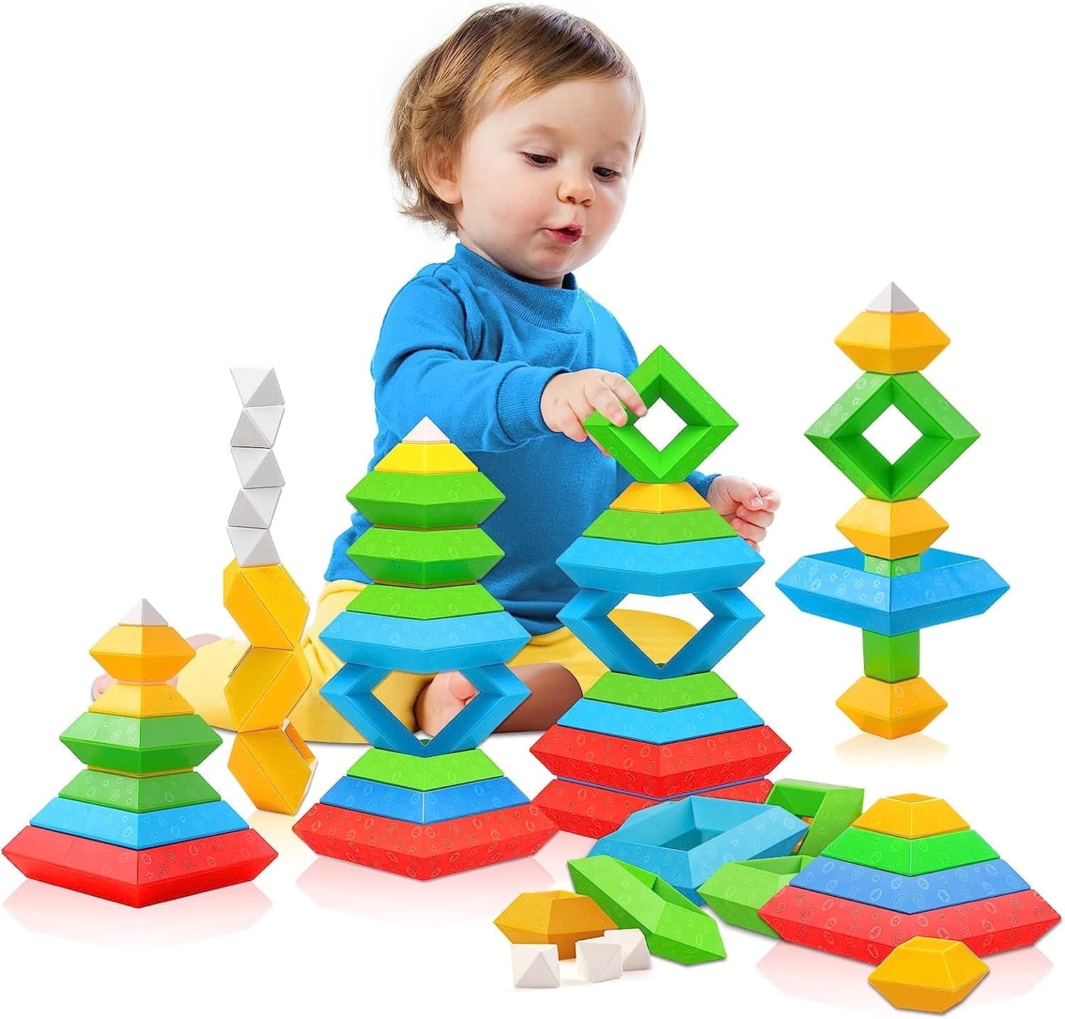 LTONLINE Montessori Stacking Blocks 30-Piece Set photo 1