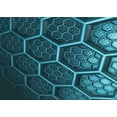 thumbnail image 1 of Ahgly Company Machine Washable Indoor Rectangle Transitional Dark Turquoise Green Area Rugs, 8' x 12', 1 of 7