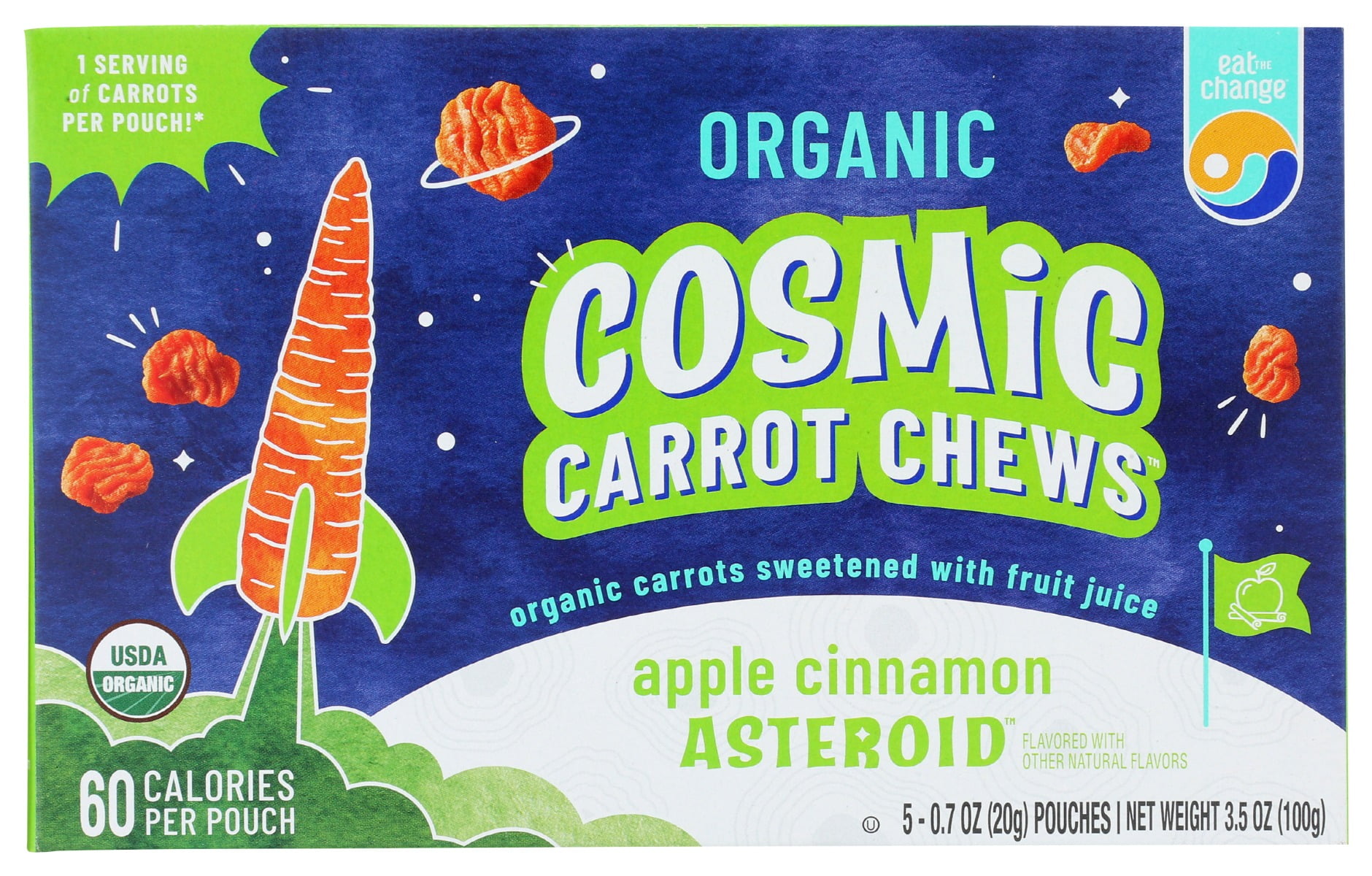 Eat The Change Organic Apple Cinnamon Cosmic Carrot Chews, 3.5 Oz