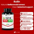 thumbnail image 2 of HealthFare Rutin Supplement 500mg | 200 Vegan Capsules | Natural Bioflavonoid Formula | Extra Strength Antioxidant Support | Non-GMO, Gluten-Free | Made in USA, 2 of 8