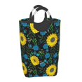 thumbnail image 2 of KLL Sunflowers And Blue Flower Laundry Hamper,Large Canvas Fabric Lightweight Storage Basket Toy Organizer Dirty Clothes Collapsible Waterproof, 2 of 6