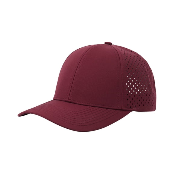 GrmtClth Wine Curved Brim Perforated Baseball Cap Quick Dry Lightweight Sun Hat for Men Women