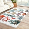 thumbnail image 1 of Coastal Rug & Home Decor - Seashell and Coral Rugs for Entryway, Front Door Mat Indoor Entrance, Washable Rugs, 3x4 Rug, Non Slip Soft Small Area Rug, Beach Theme Carpet & Room Decorations Y-&275, 1 of 1