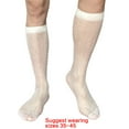 thumbnail image 5 of Huhudde Mens Thin Dress Socks Silk Sheer Business Socks Soft Nylon Work Trouser Socks Over the Calf Socks Knee Highs Dress Socks, 5 of 17