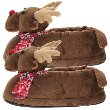 

1 Pair of Bottom Slippers Christmas Theme Slippers Comfortable Home Shoes
