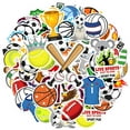 thumbnail image 2 of 35pcs-50pcs Sports Stickers Kids Stickers Sports Pack DIY Stickers for Luggage Laptop Guitar, 2 of 9