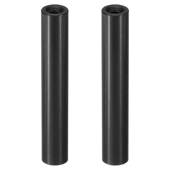 M3 Aluminum Spacers, 2 Pcs Metal Spacer Aluminum 3mm ID x 6mm OD x 37mm L Threaded Spacer Screw Standoff Round, Black