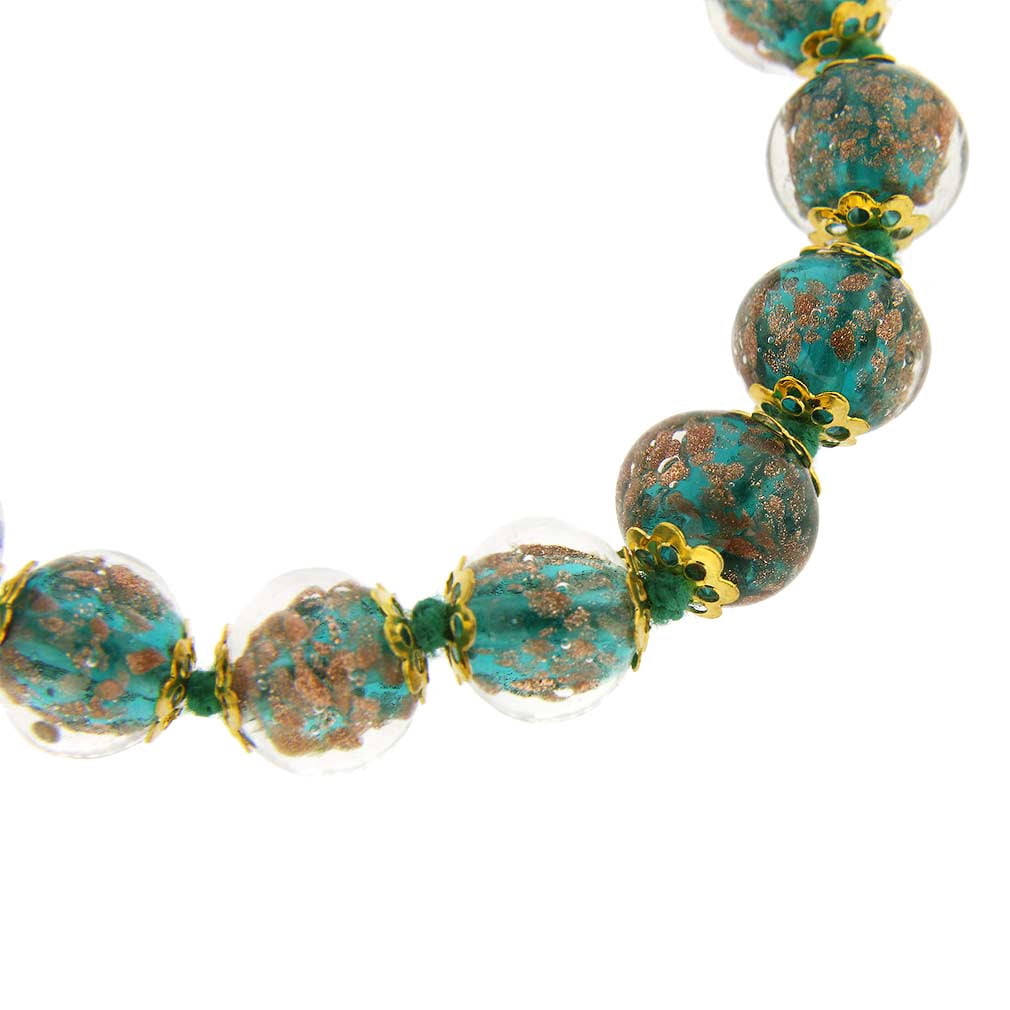 GlassOfVenice Murano Glass Sommerso Bracelet - Jade Green