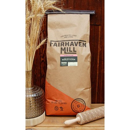 Whole Grain Barley Flour - Non-Wheat, Contains Gluten - Ideal for Blending with Wheat Flours - Mild Flavor - 25 lbs Bag - 2507