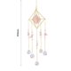 thumbnail image 2 of Bola de cristal adornos de viento colgante de piedra natural decoración colgante rosa, 2 of 8
