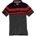 thumbnail image 1 of Ecko Unltd. Combo Strip Ss Knit Rugby Polo para hombre, negro, pequeño, 1 of 1