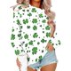 thumbnail image 1 of TaTaai Women's St. Patrick's Day Print Long Sleeve Hoodless Sweatshirt Fashion Loose Round Neck Casual Top Soft Comfortable for Daily Home Office Streetwear Spring Fall Winter Gift, 1 of 6