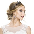 thumbnail image 5 of ADDHAT Elegant Black Fairy Tiara Crystal Headpiece for Wedding Parties, 5 of 7