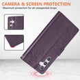 thumbnail image 5 of Allytechgroup Wallet Flip Case for Samsung Galaxy S25 with Lanyard, Built-in Credit Card Slot RFID Blocking PU Leather Stand Case Shockproof Full Body Cover for Galaxy S25 Women Girls, Darkpurple, 5 of 5