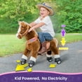 thumbnail image 5 of PonyCycle Ride on Horse Toy With Wheels Brake and Realistic Sounds for Boys and Girls Age 4-7 Years Old Brown U424, 5 of 12